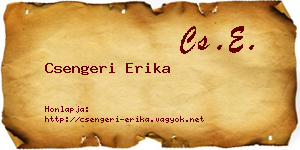 Csengeri Erika névjegykártya